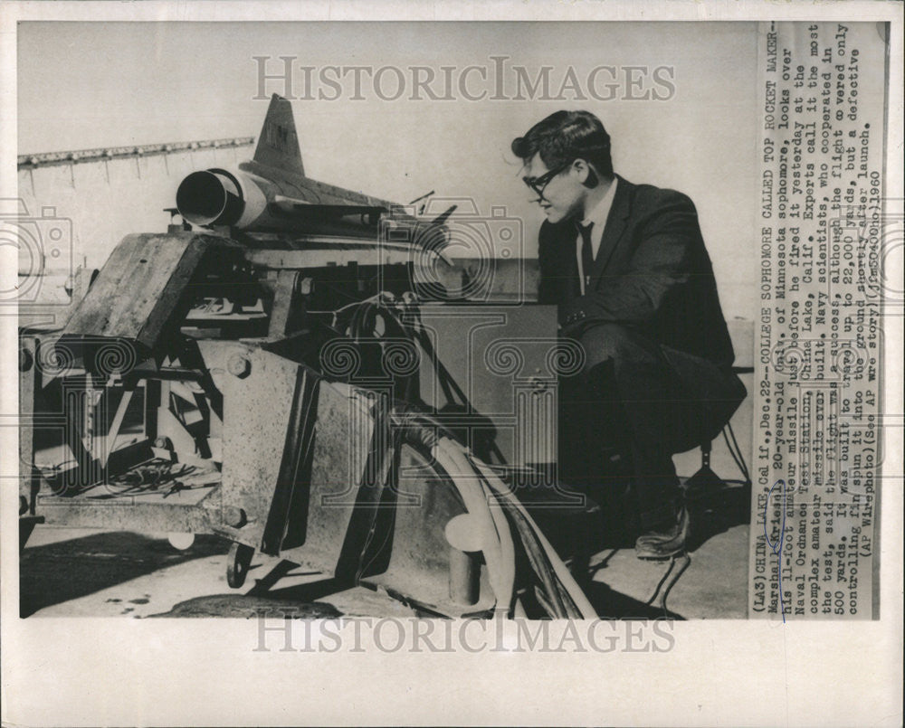 1961 Press Photo Coligue Sophomore Minnesota Sophomore University Marshall - Historic Images