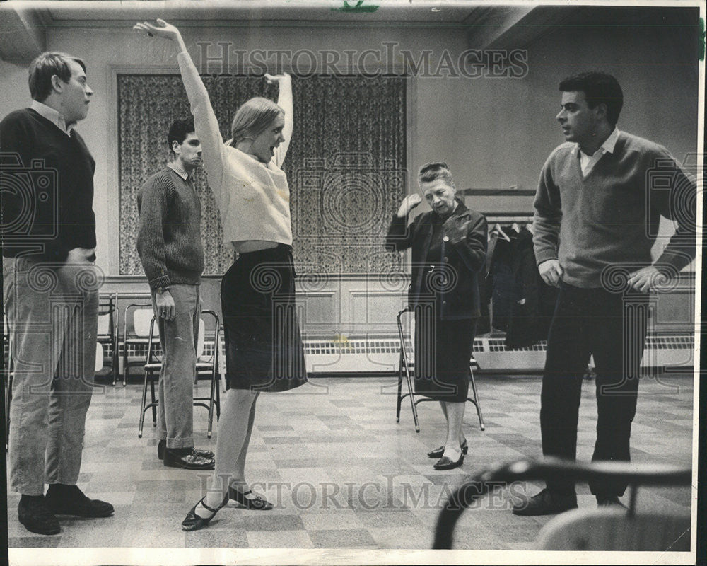 1965 Press Photo Krause Rehearses Players In Six Characters In Search Of Author - Historic Images