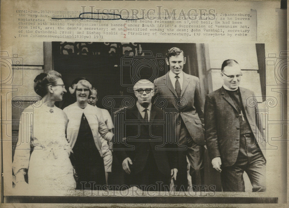 1971 Press Photo Rev. Gonville A. French-Beytagh Magistrate Court Johannesburg - Historic Images