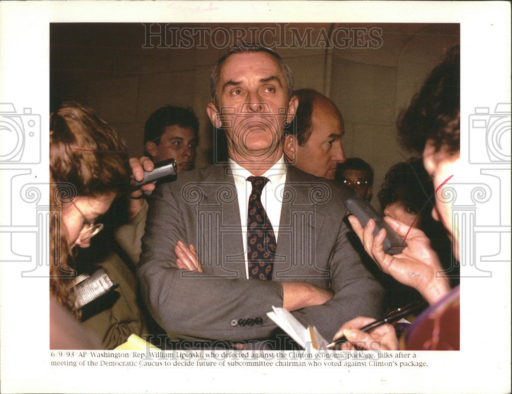 1993 Press Photo William O. Lipinski Democratic Politician - Historic Images