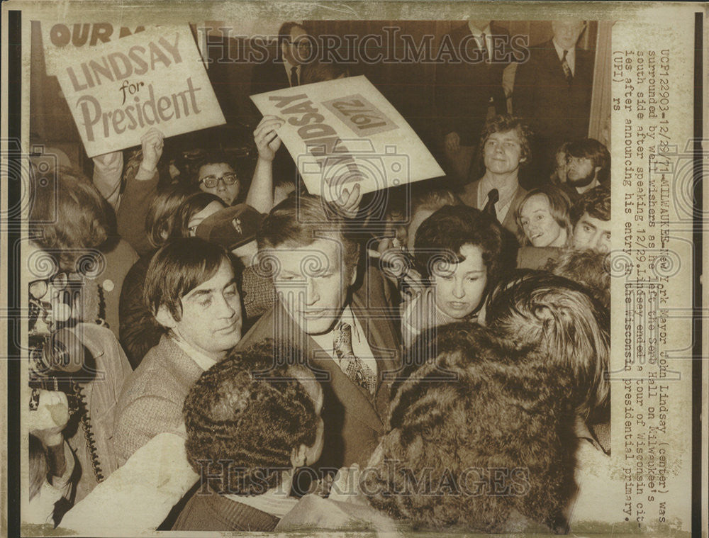 1971 Press Photo New York Mayor John Lindsay - Historic Images