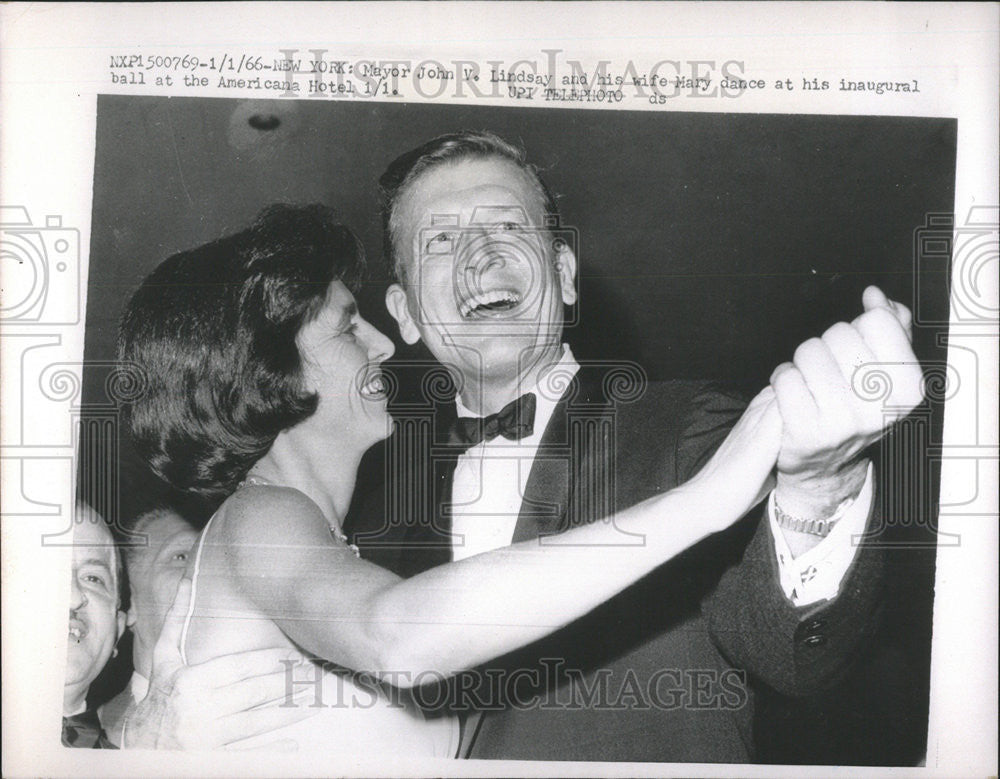 1966 Press Photo John Lindsay American politician lawyer broadcaster Congressman - Historic Images