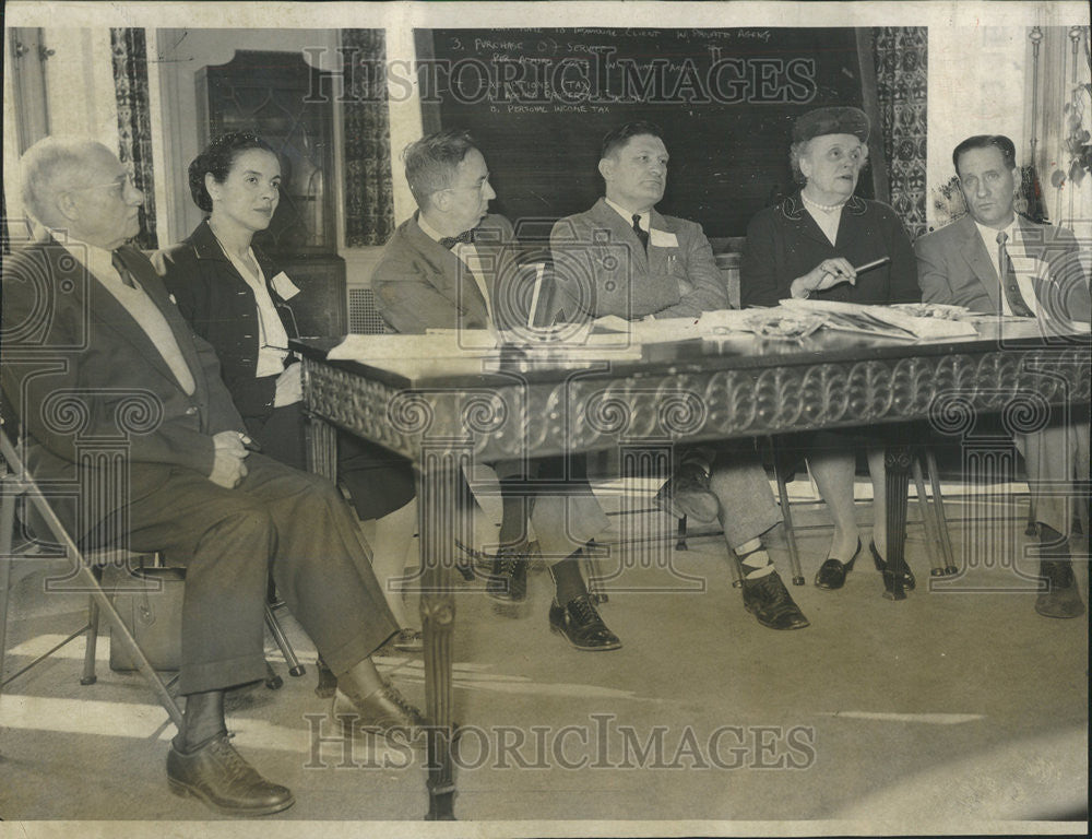 1957 Press Photo Annual meeting Social welfare Chruch Federation YWCA Dearborn - Historic Images