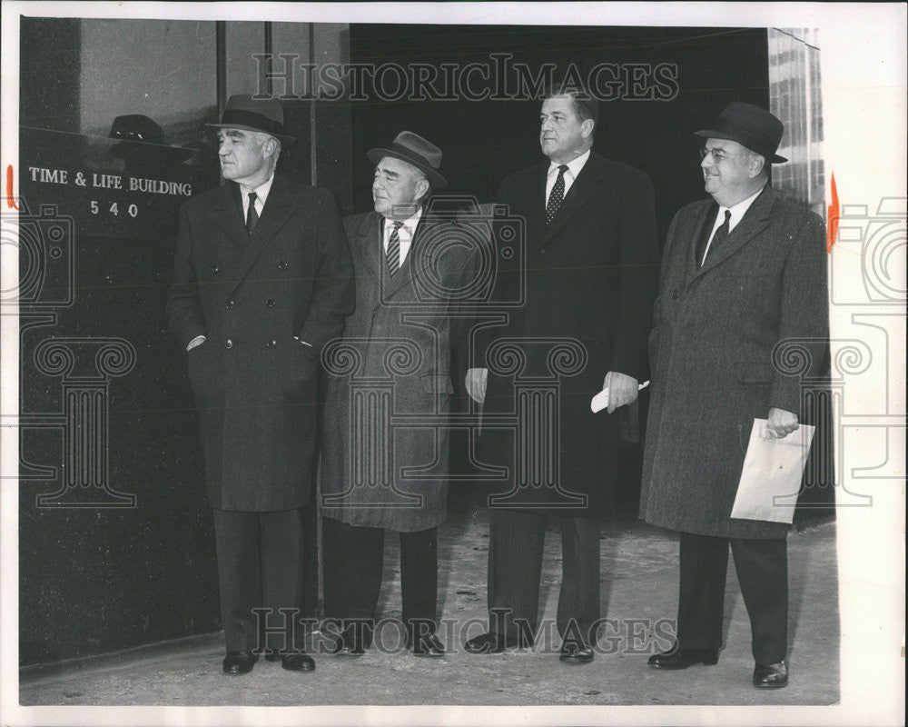 1963 Press Photo Time Inc Executives Henry R. Luce, Roy E. Larsen, Andrew Heiske - Historic Images