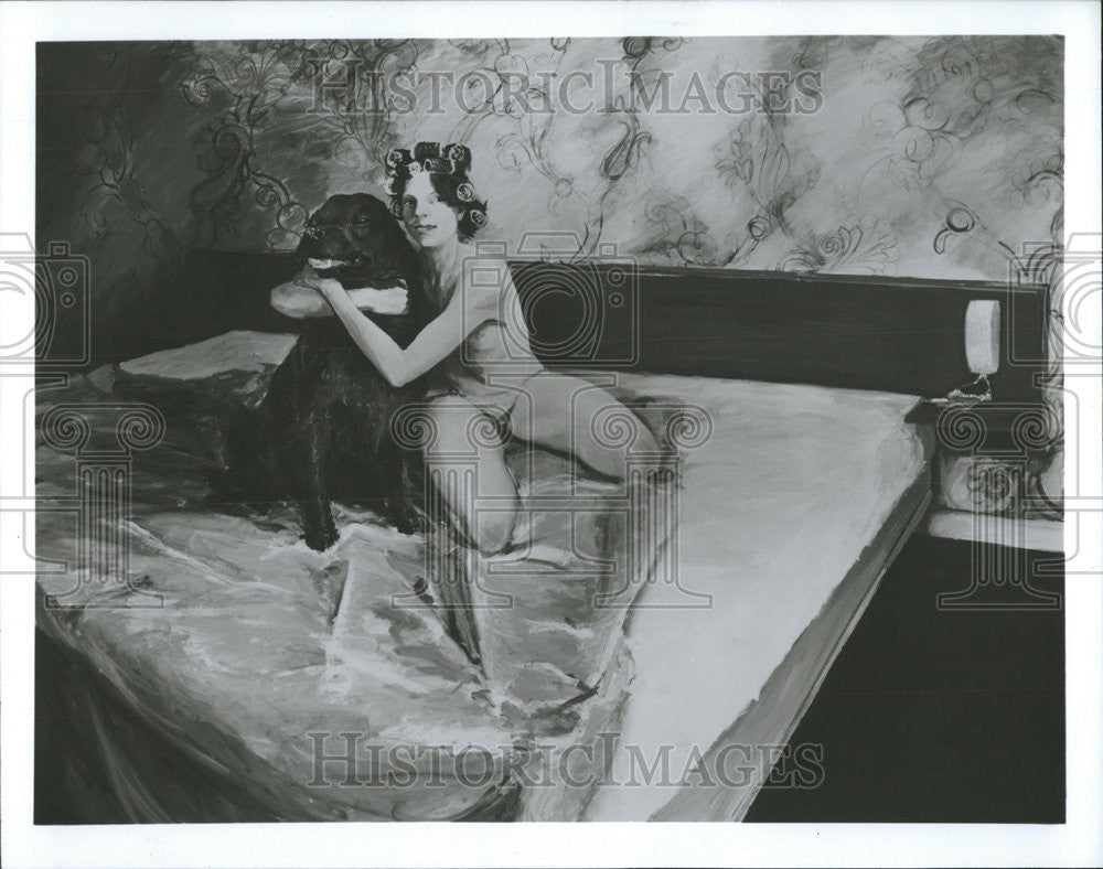 1983 Press Photo Eric Fischi Master Bedroom Mr Barry Lowen Los Angeles CA - Historic Images