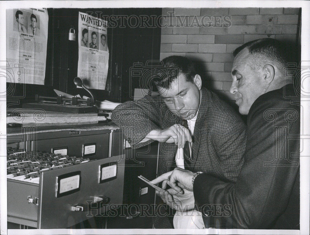 1959 Press Photo Police Chief Casimer Linkiewicz Vows to Clean Up Illinois City - Historic Images