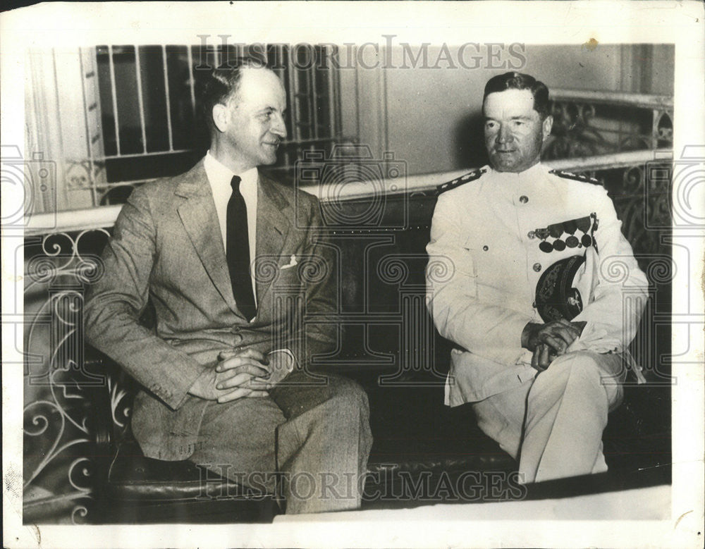 1933 Press Photo Charles S. Freeman Meets with U.S. Ambassador Welles - Historic Images