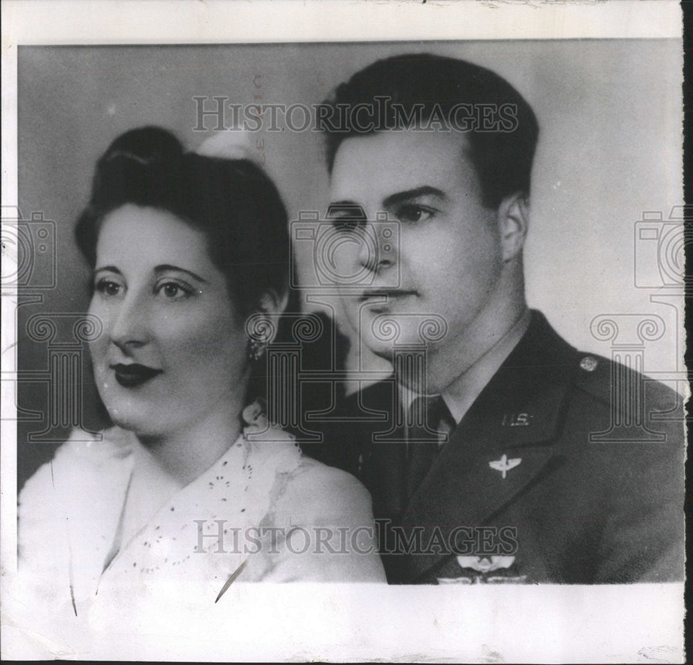 1957 Press Photo Capt George F French AF Bombardier Court Martial &amp; Wife Dorothy - Historic Images