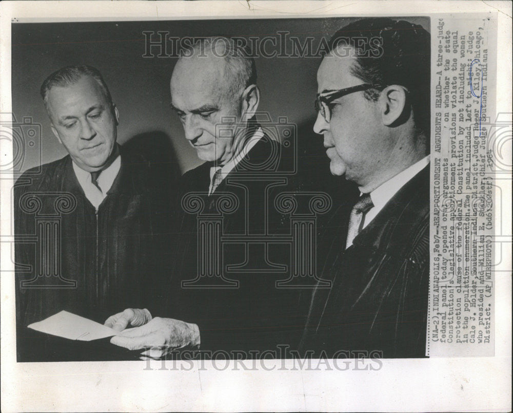 1964 Press Photo Three Judge Federal Panel on State Constitution&#39;s Legislative - Historic Images