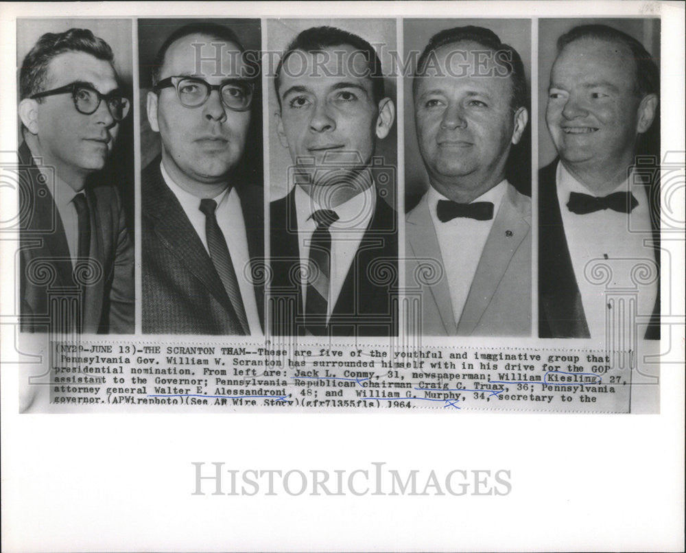 1964 Press Photo Scranton Surrounded With Drive Commy Kiesling Alessandroni - Historic Images