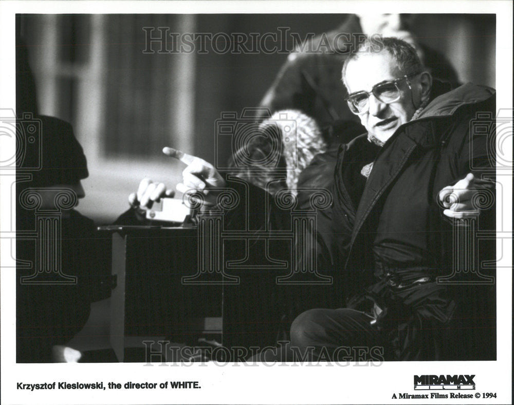 1996 Press Photo Krzysztof Kieslowksi Warsaw White Miramax Films - Historic Images