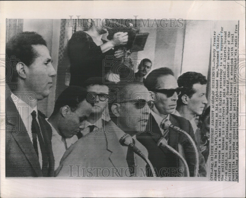 Press Photo  Algerian Dissidentsr Ahmed Ben Rella Mohammed - Historic Images