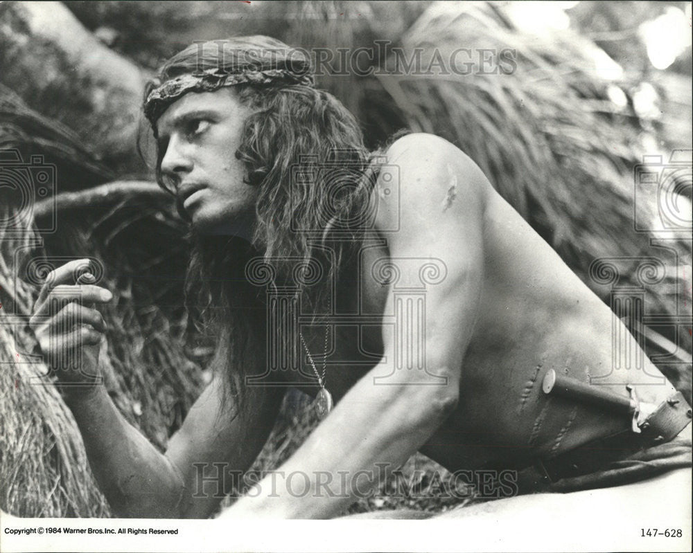 1984 Press Photo Christopher Lambert in a Scene from &quot;Greystoke&quot; - Historic Images