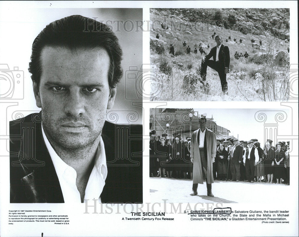 Press Photo Christopher Lambert Salvatore Giuliano Church State Mafia Michael - Historic Images