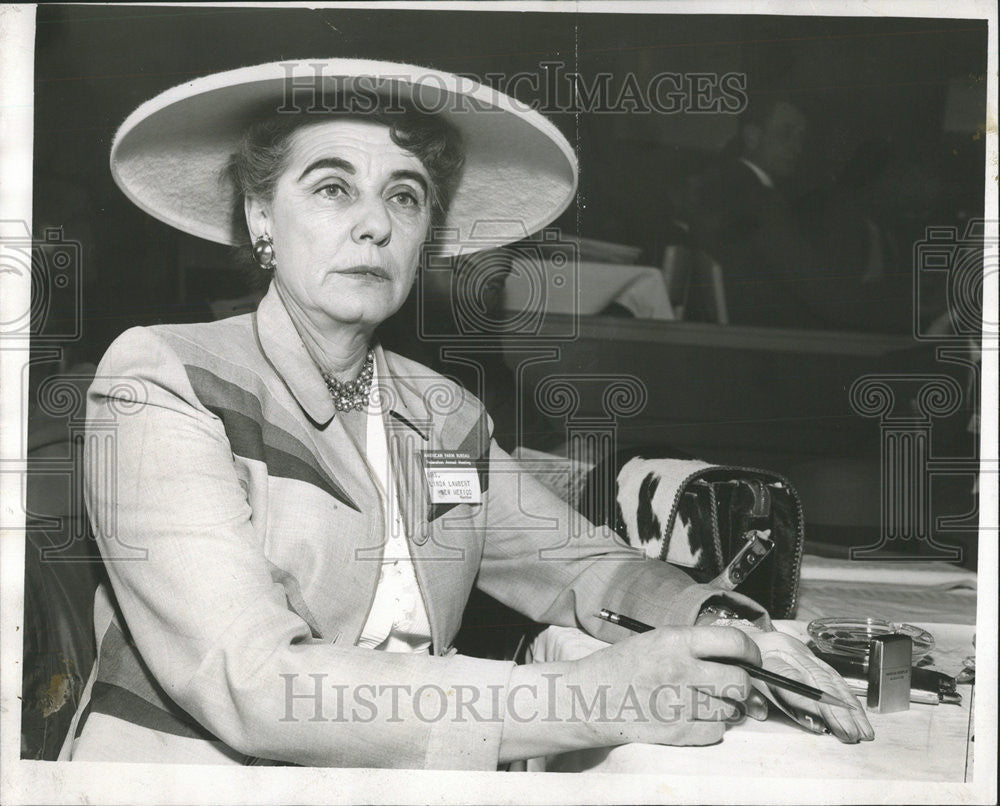 1955 Press Photo Mrs. Linda Lambert New Mexico State Chairman of Meat Promotion - Historic Images