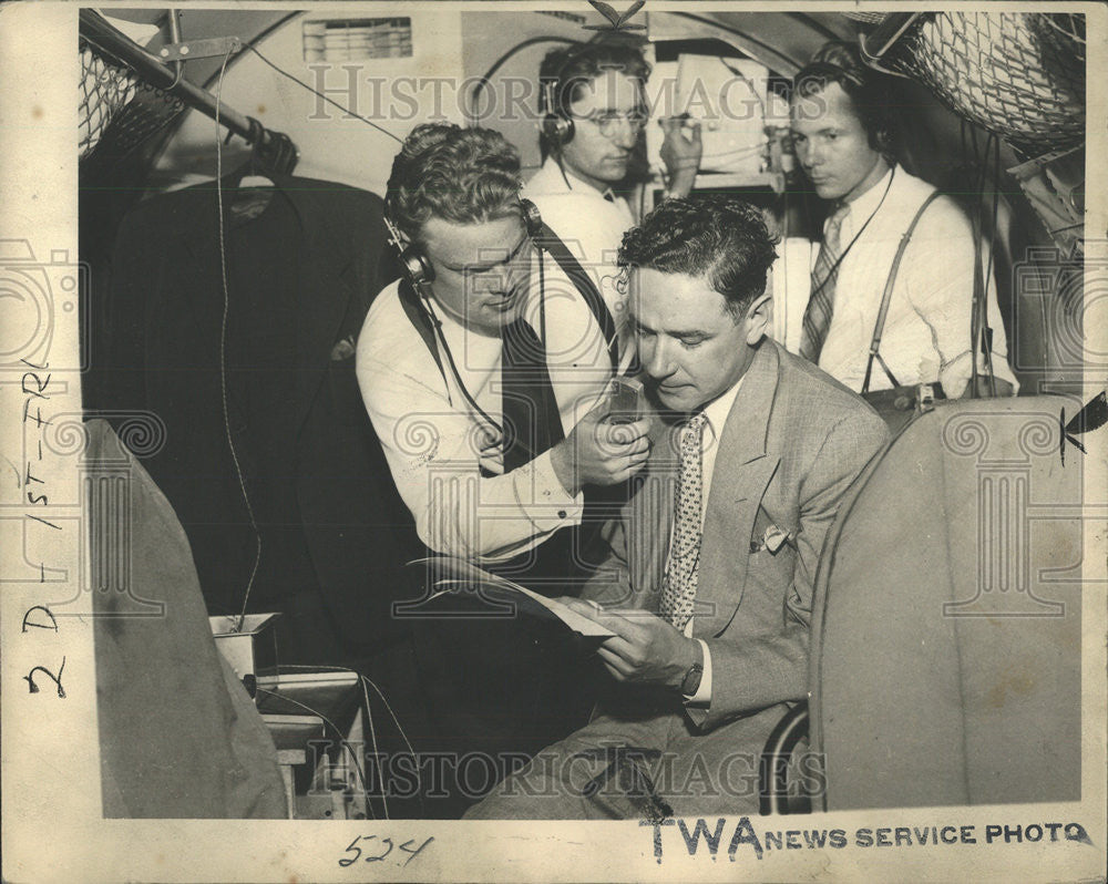 1938 Press Photo Chief Laster Laird sheriff Police Test Traffic Western Air - Historic Images