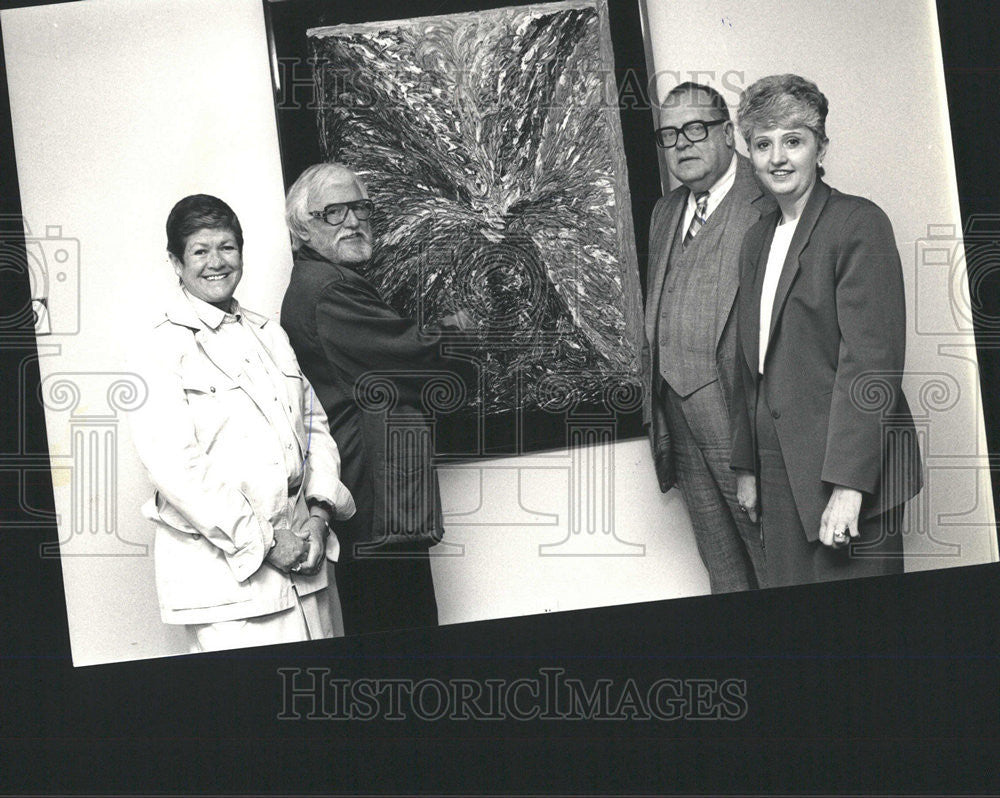 1987 Press Photo Funeral director Matt Lamb  prolific artist North South Civil - Historic Images