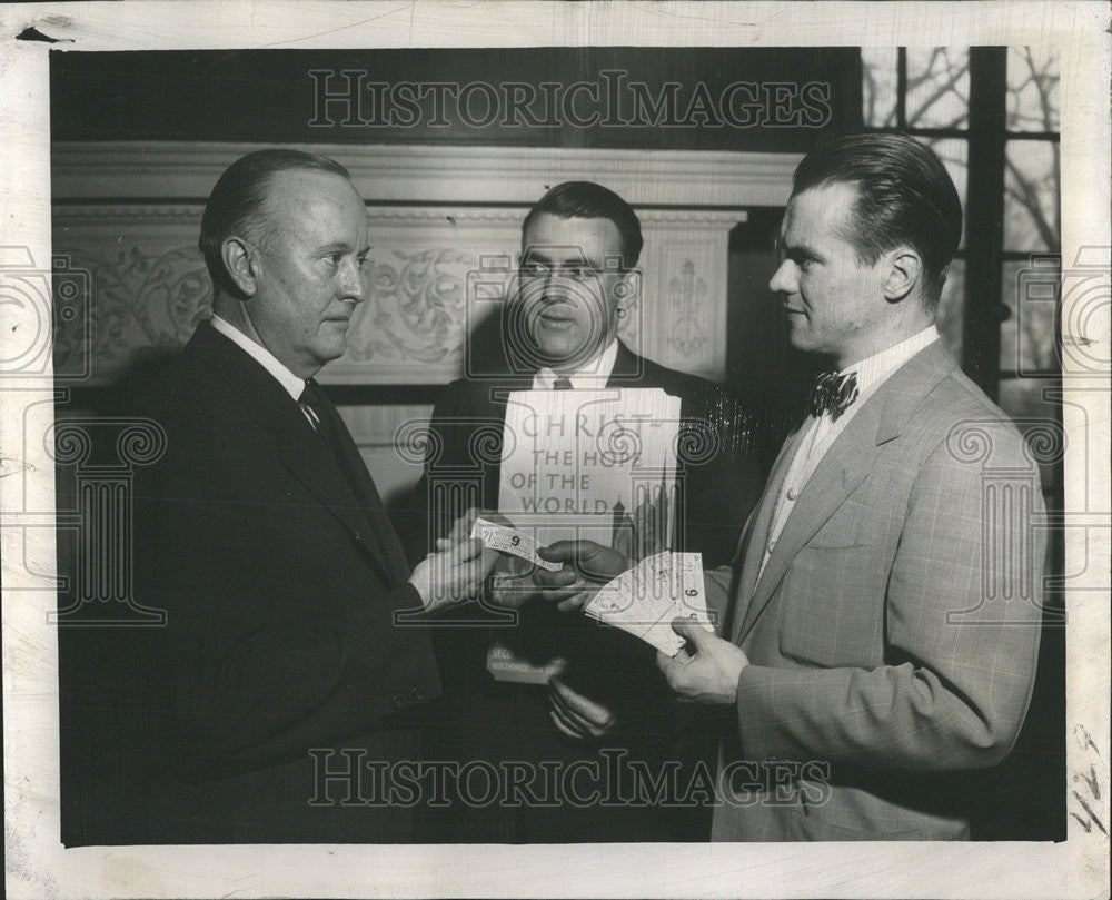 1954 Press Photo Mayor Kimbark Evanston ticket Robert Bilheimer Walter Wagner - Historic Images