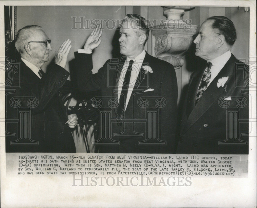 1956 Press Photo William R. Laird III US Senator West Virginia - Historic Images