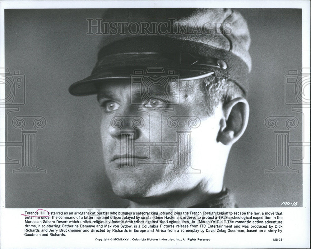 1977 Press Photo Terence Hill March or Die - Historic Images