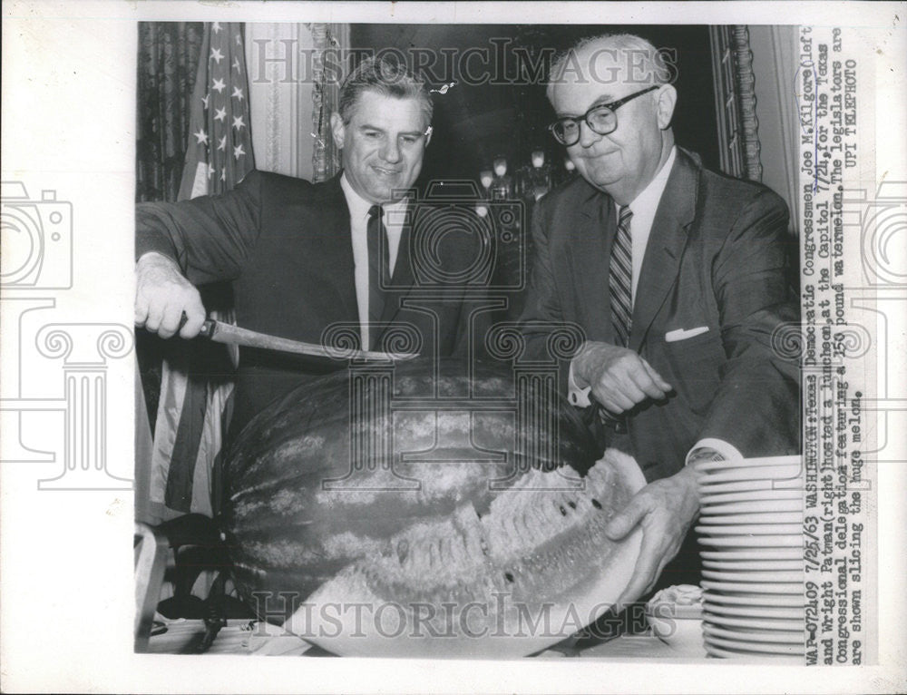 1967 Press Photo Joe Kilgore Wright Patman Texas Democratic Congressmen Luncheon - Historic Images