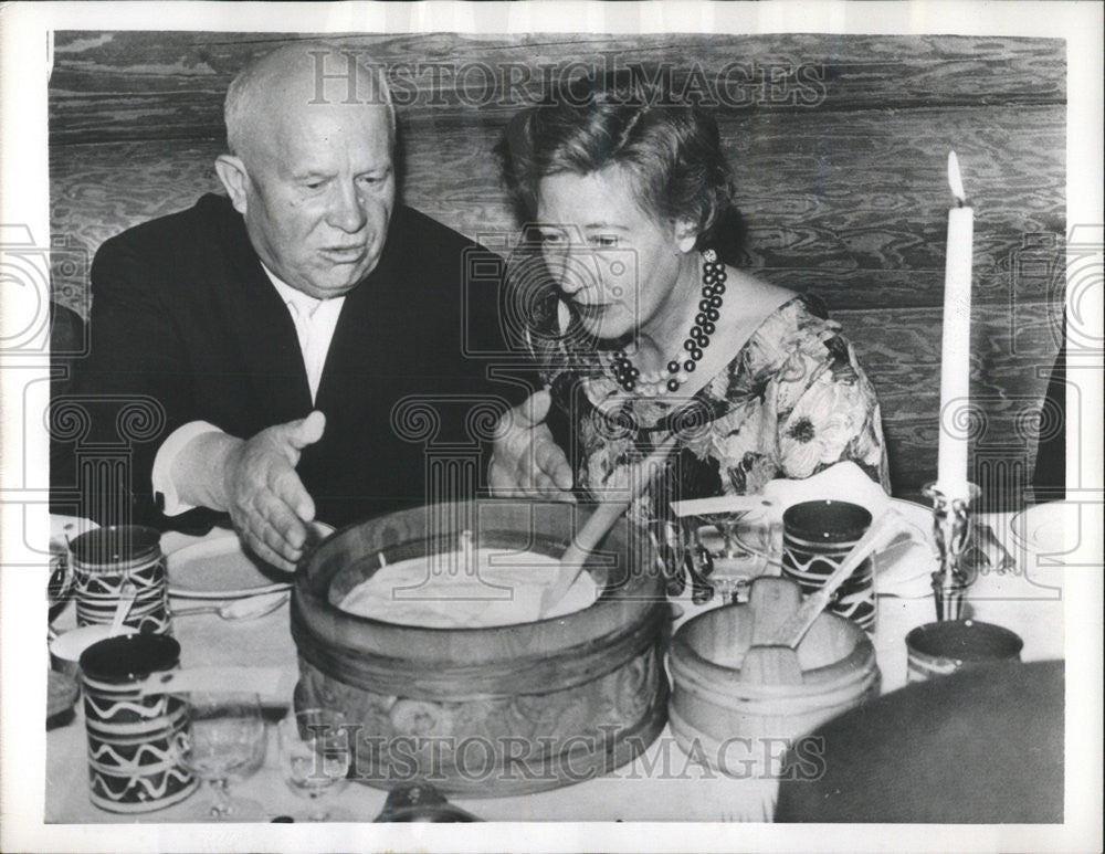 1965 Press Photo Wener Gerhardson Norway Nikita Khrushchev Soviet Premier Oslo - Historic Images