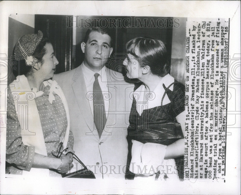 1955 Press Photo Richard Kluckhehn Bail Murder Charges - Historic Images