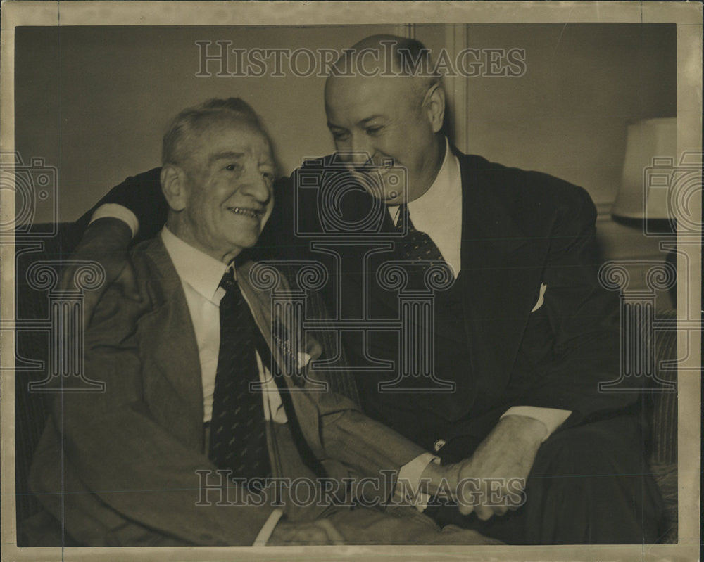 1940 Press Photo Senator Carter Glass James Farley - Historic Images