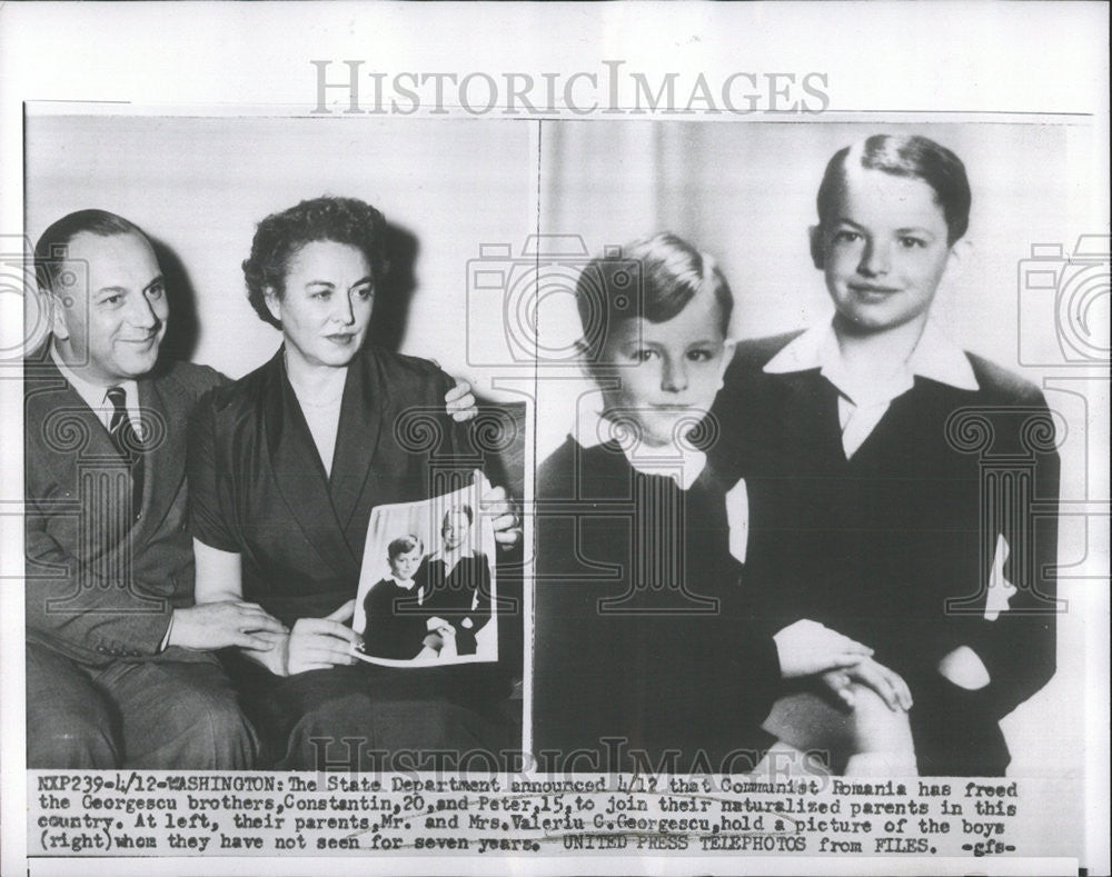 1959 Press Photo State Department Communist Romania Georgescu brother Constantin - Historic Images