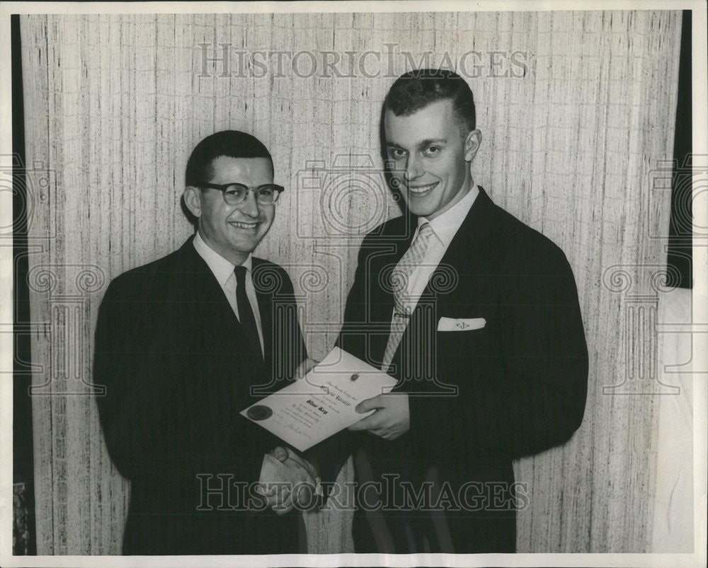 1956 Press Photo Clem Lane Honored Posthumously Robert Lane Faul University - Historic Images