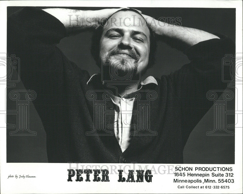 1975 Press Photo Peter Lang Acoustic Guitarist American Primitivism - Historic Images