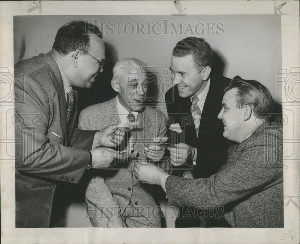 1953 Press Photo Athletic Directors CYO Basketball Coaches annual International - Historic Images