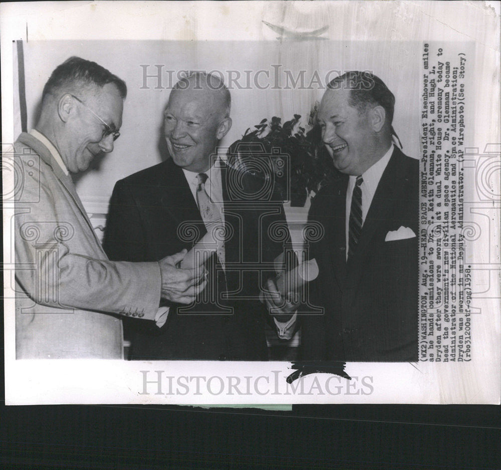 1958 Press Photo President Dwight D.Eisenhower - Historic Images