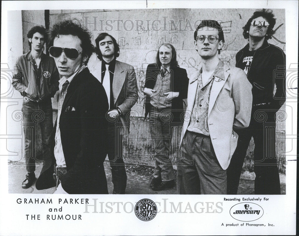 1977 Press Photo Graham Parker and The Rumour - Historic Images