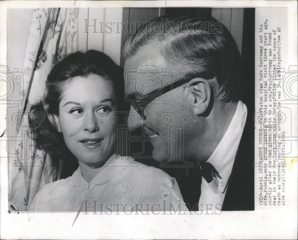 1961 Press Photo Dave Garroway Pamela Garroway Police Autopsy - Historic Images