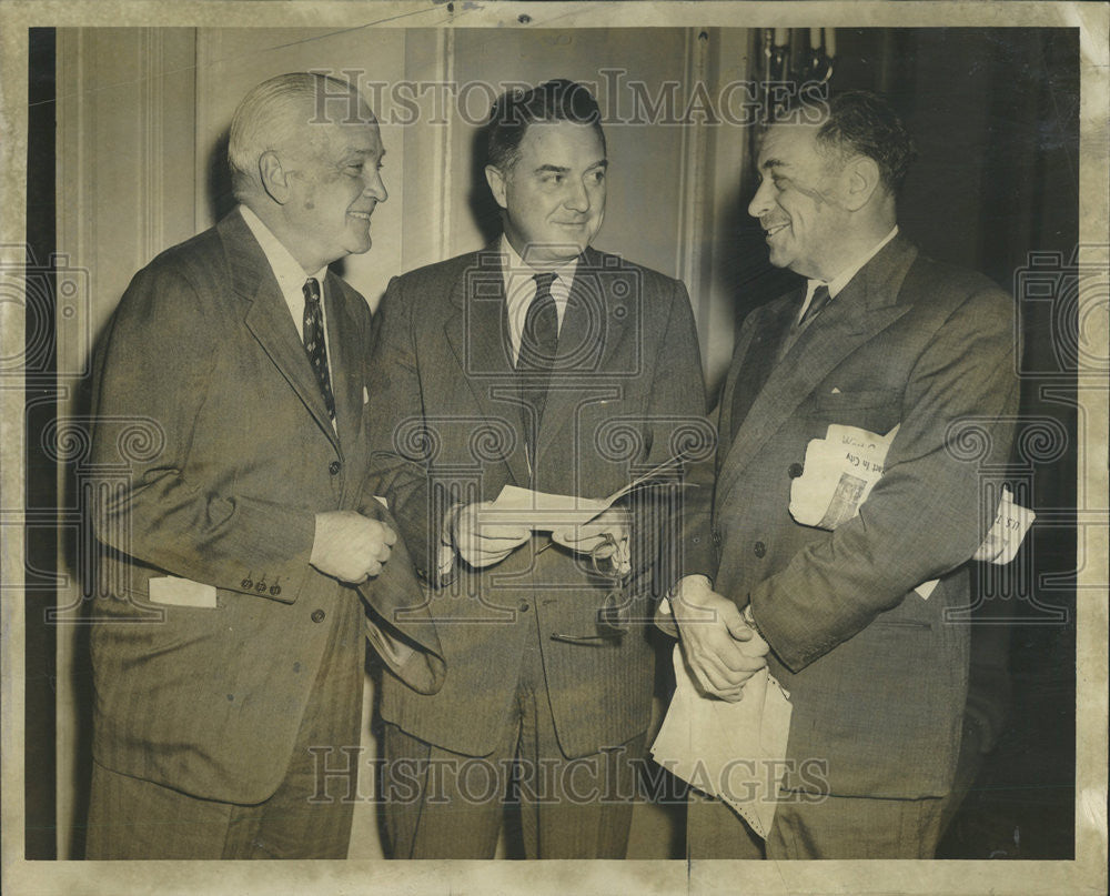 1955 Press Photo Dearborn project Frederick Marchall Filed Sr Earl Kribben - Historic Images