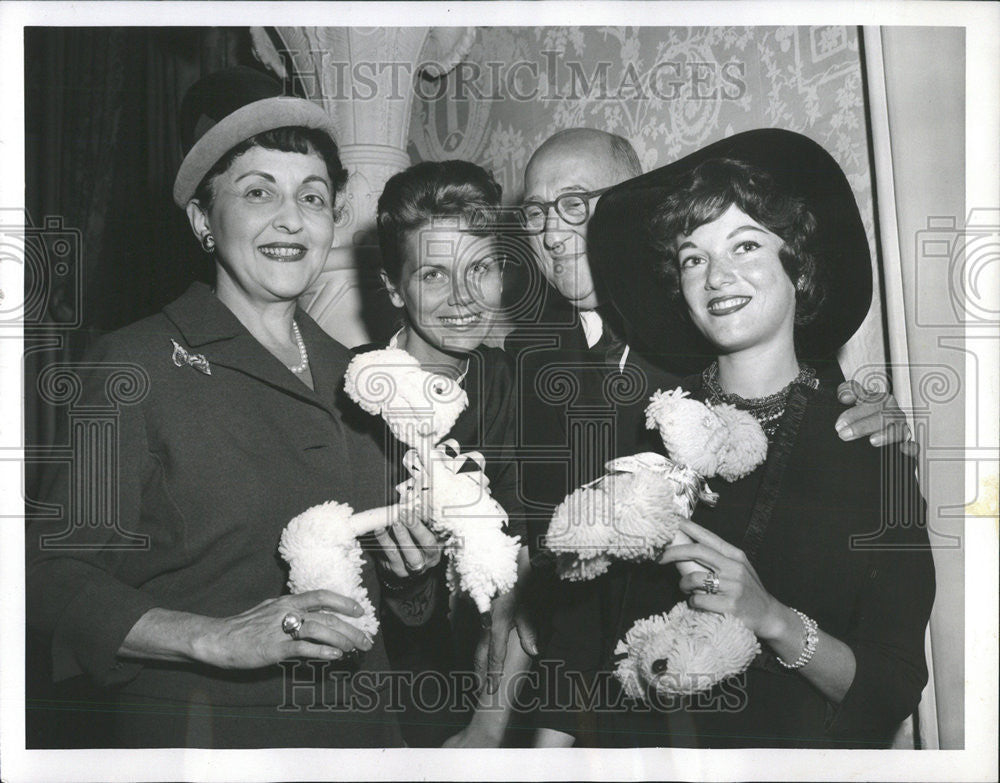 1959 Press Photo Howard Wolfson Justin Fishbein Morris Fishbein Donald Lev - Historic Images