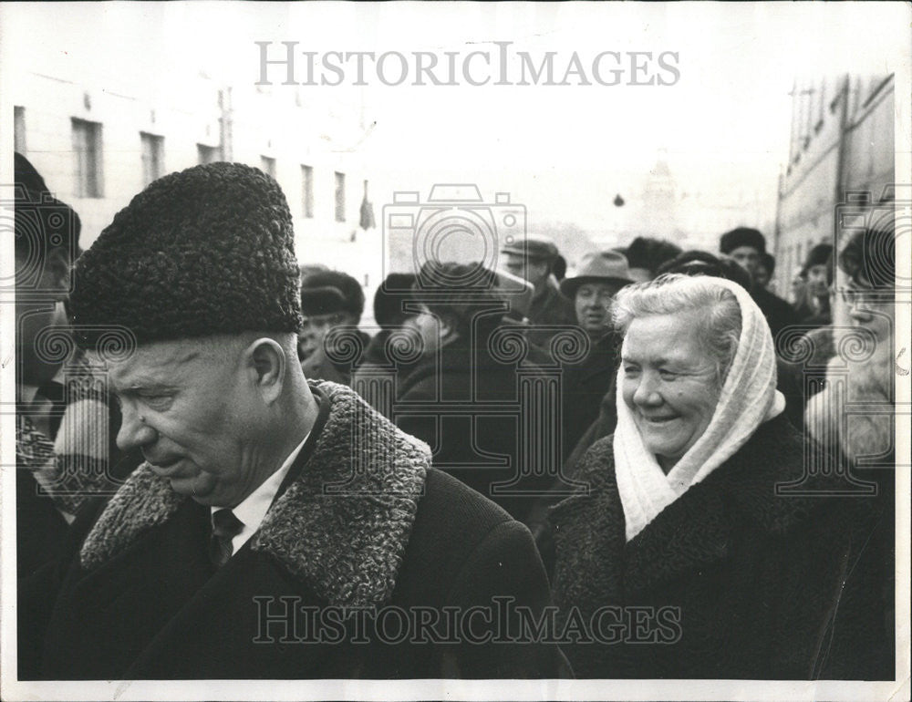 1965 Press Photo Nikita Khrushchev Nikita Khrushchev Municipal Polling Station - Historic Images