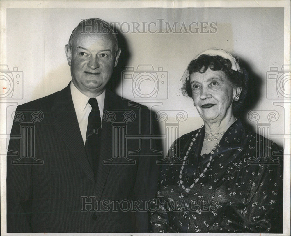 1955 Press Photo John Knight edito &amp; publisher of the Daily News - Historic Images