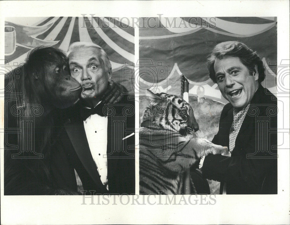 1985 Press Photo Ted Knight Celebrity Circus Ceasars Palace Las Vegas - Historic Images