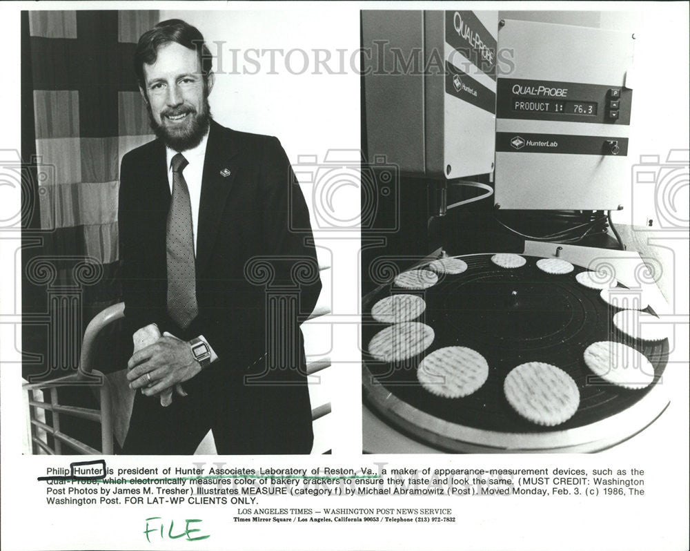 1986 Press Photo Philip Hunter American Businessman - Historic Images