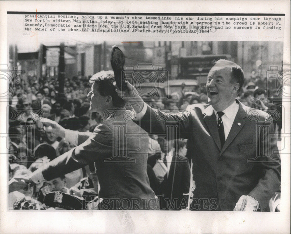 1964 Press Photo Presidential Nominee Hubert H Humphrey Democratic Politician - Historic Images