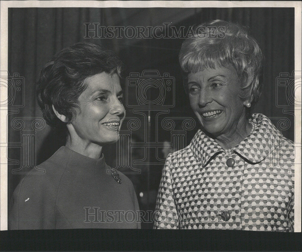 1968 Press Photo George McGovern Hubert Humphrey Luncheon Hilton - Historic Images