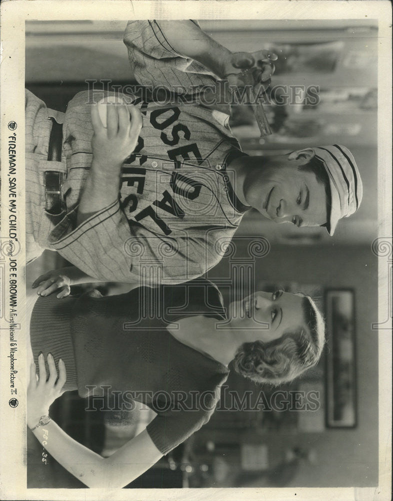 1932 Press Photo Joe Brown Evalyn Knapp star Fireman Save My Child RKO Palace - Historic Images