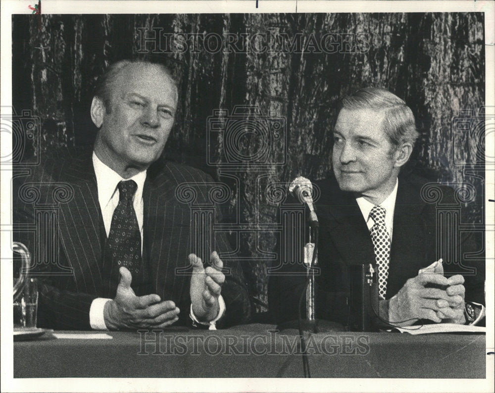 1978 Press Photo President Carter Gerald Ford economic policies Charles Percy - Historic Images