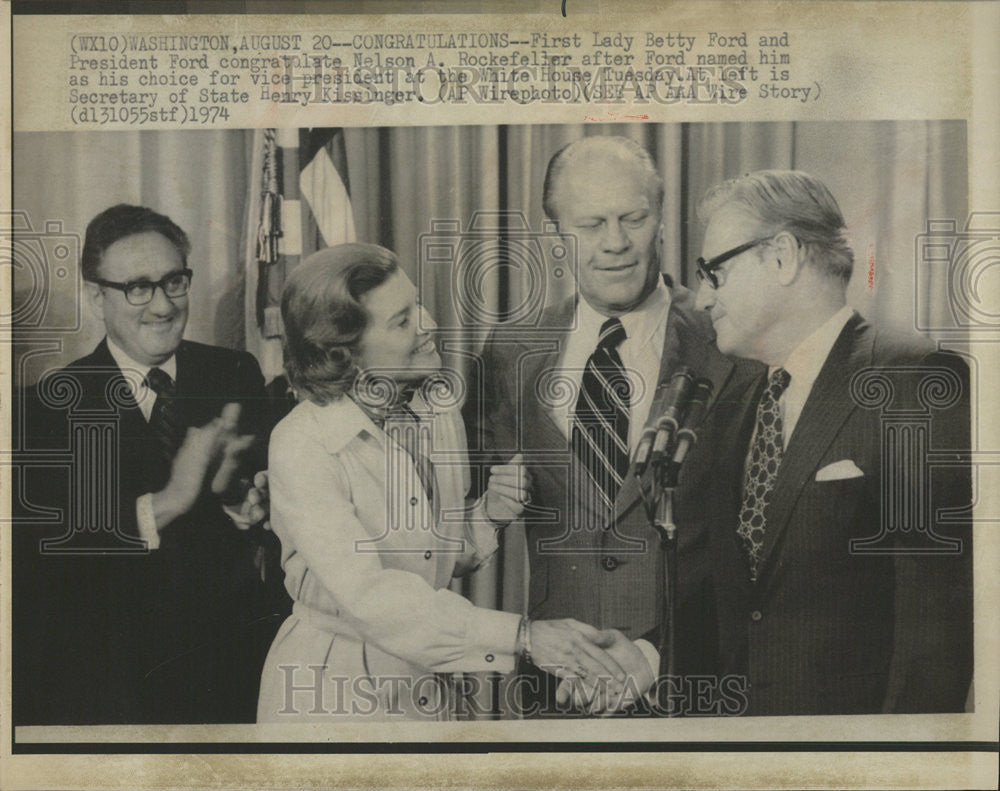 1974 Press Photo United States President Gerald Ford &amp; Wife - Historic Images