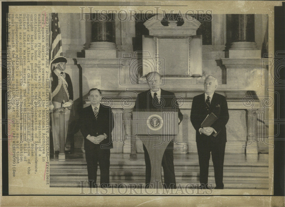 1976 Press Photo GERLAD R. FORD PRESIDENT UNITED STATES - Historic Images