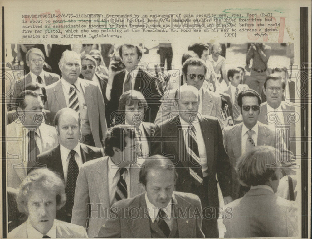 1975 Press Photo President Gerald Rudolph Ford United States 
Politician - Historic Images