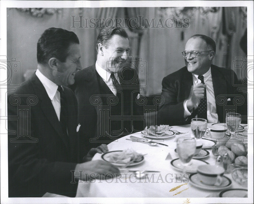 1961 Press Photo Commerce luncheon Sheraton Blackstone Hotel Otto Kerner Nelson - Historic Images