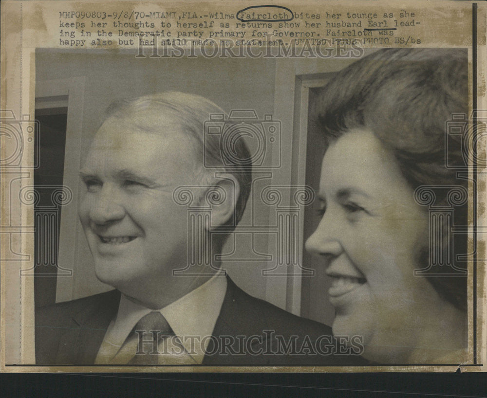 1970 Press Photo Wilma Faircloth Earl  Democratic Party Politician - Historic Images